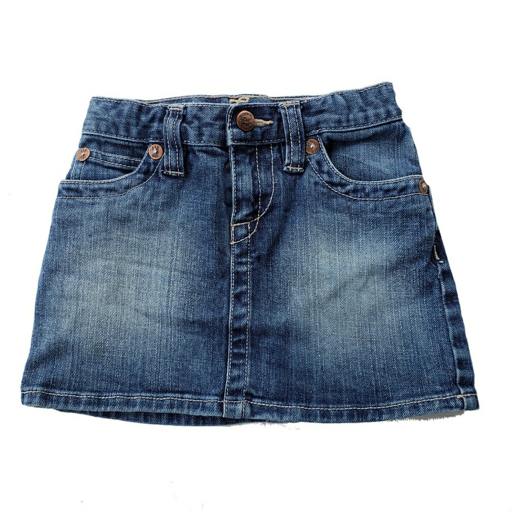 Baby Gap Skirt Size 4T Blue Jean Denim Adjusters